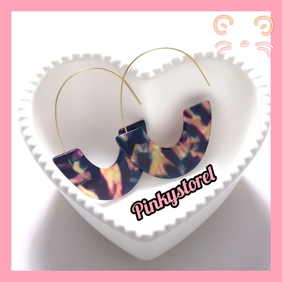 Colorful Fish Hook Earrings - Picture 3 of 4